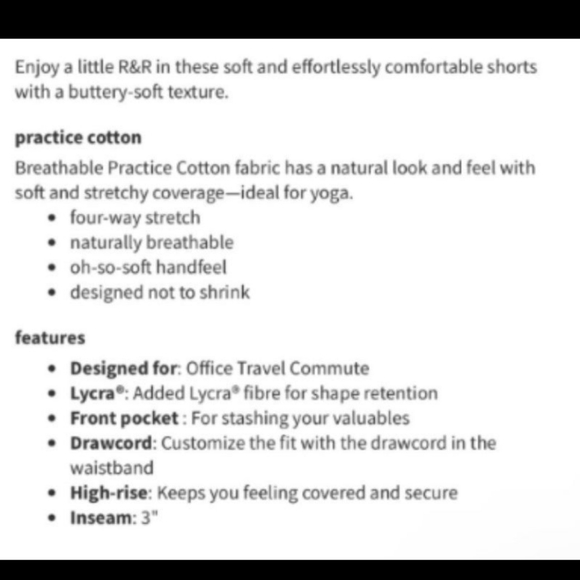 LULULEMON INNER GLOW WASHED CANYON ROCK SHORTS size 8 - Picture 9 of 9